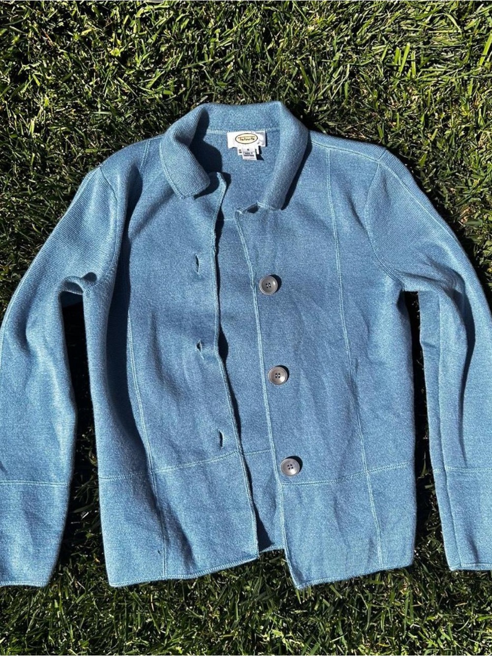Talbots Sky Blue 100% Wool Jacket